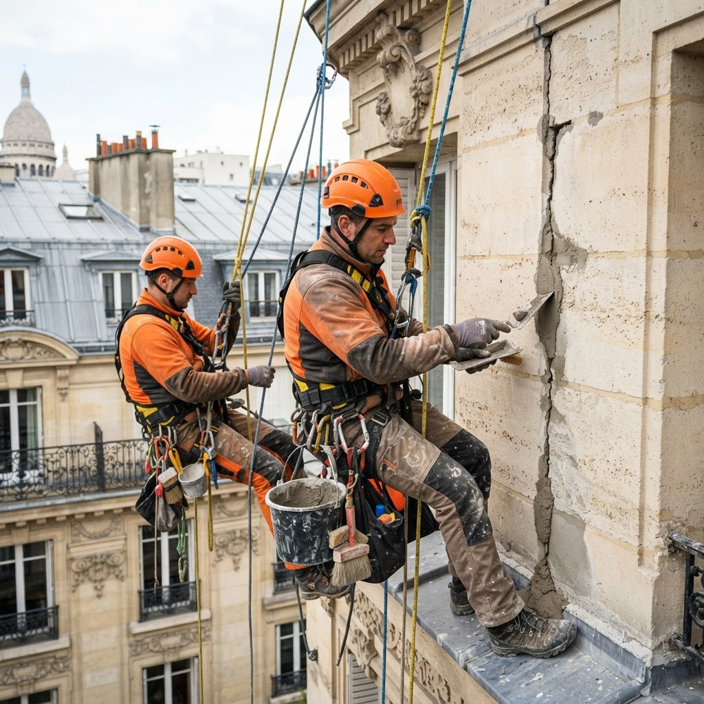 Travaux en hauteur — cordistes TRAPEZE